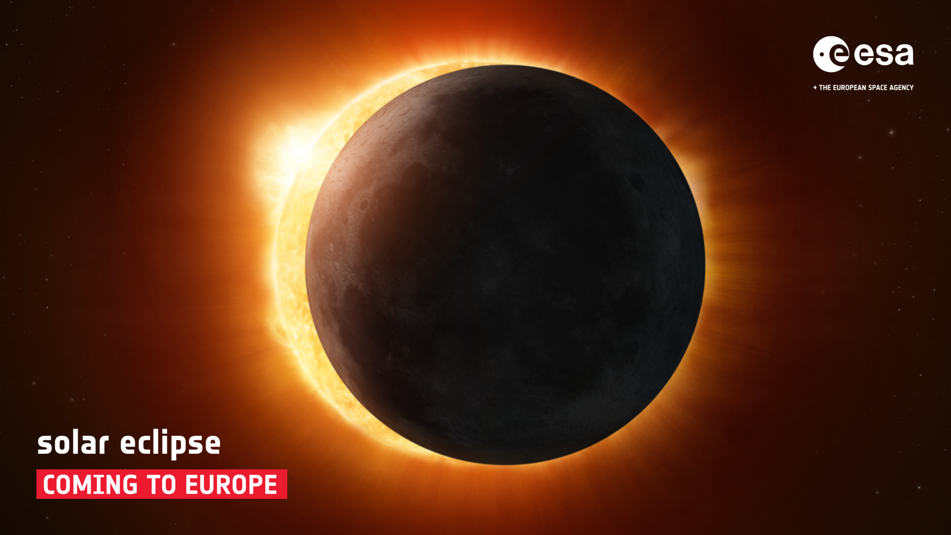 Eclipse total de sol del 12 de agosto de 2026. Señal de la Agencia Espacial Europea.