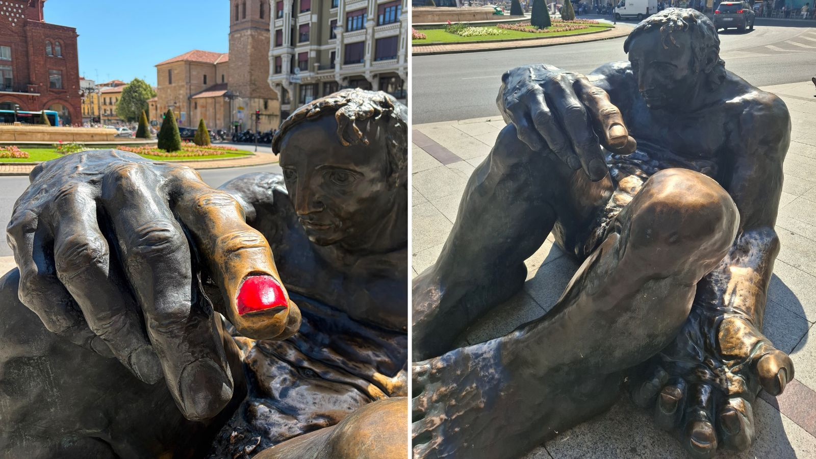 El antes y después de la limpieza de la Negrilla de Santo Domingo. | L.N.C.