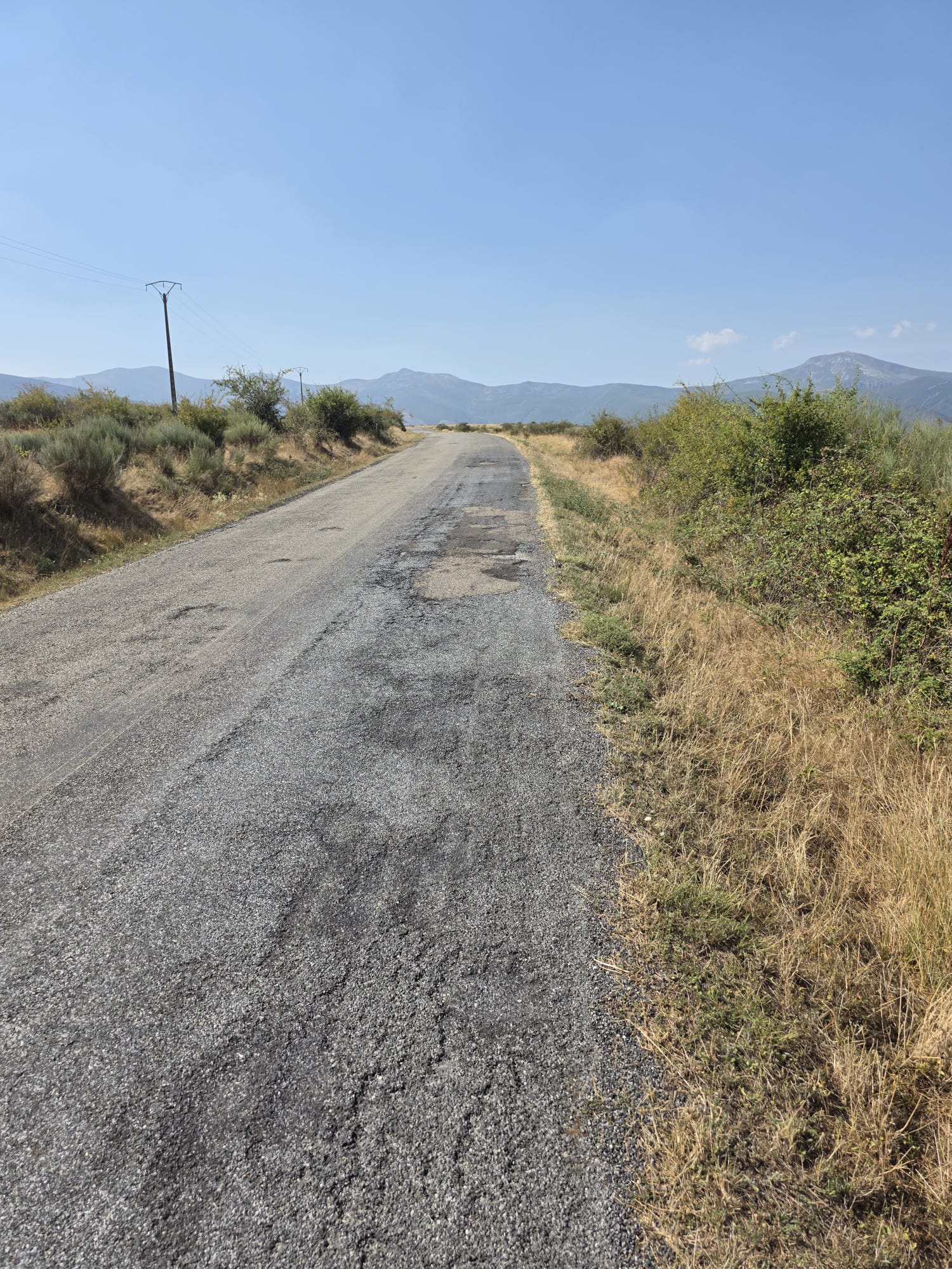 Estado de la carretera al Morredero.