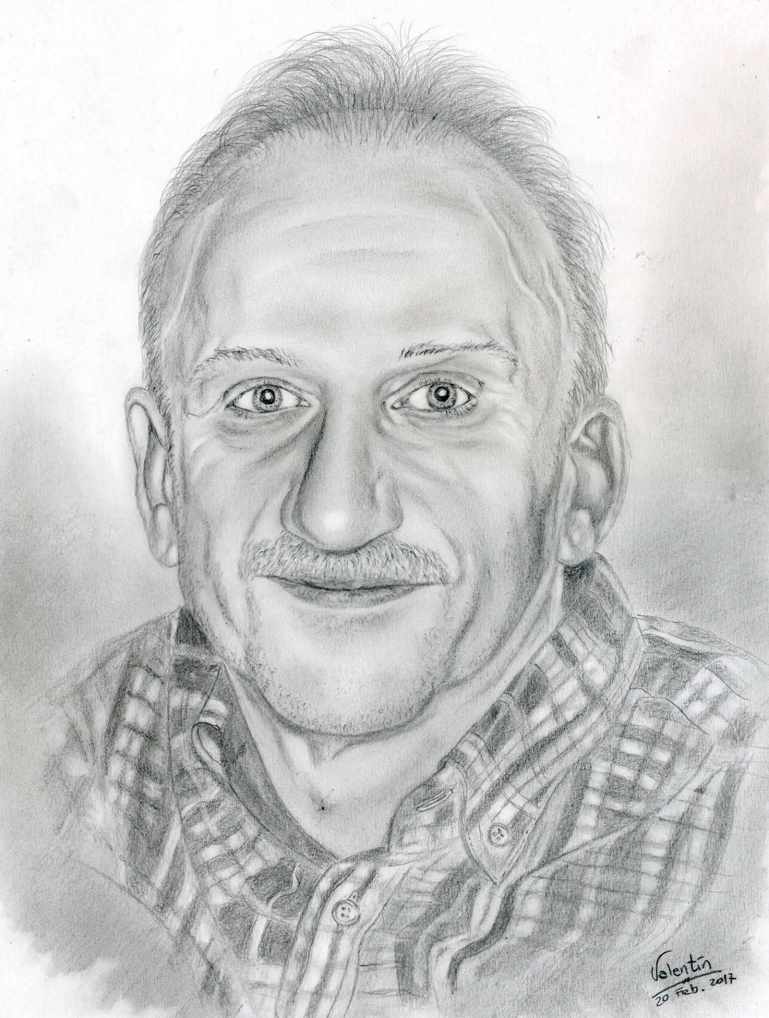 Dibujo realizado por Valentín Costo de Herminio Valbuena Dibujo realizado por Valentín Costo de Herminio Valbuena