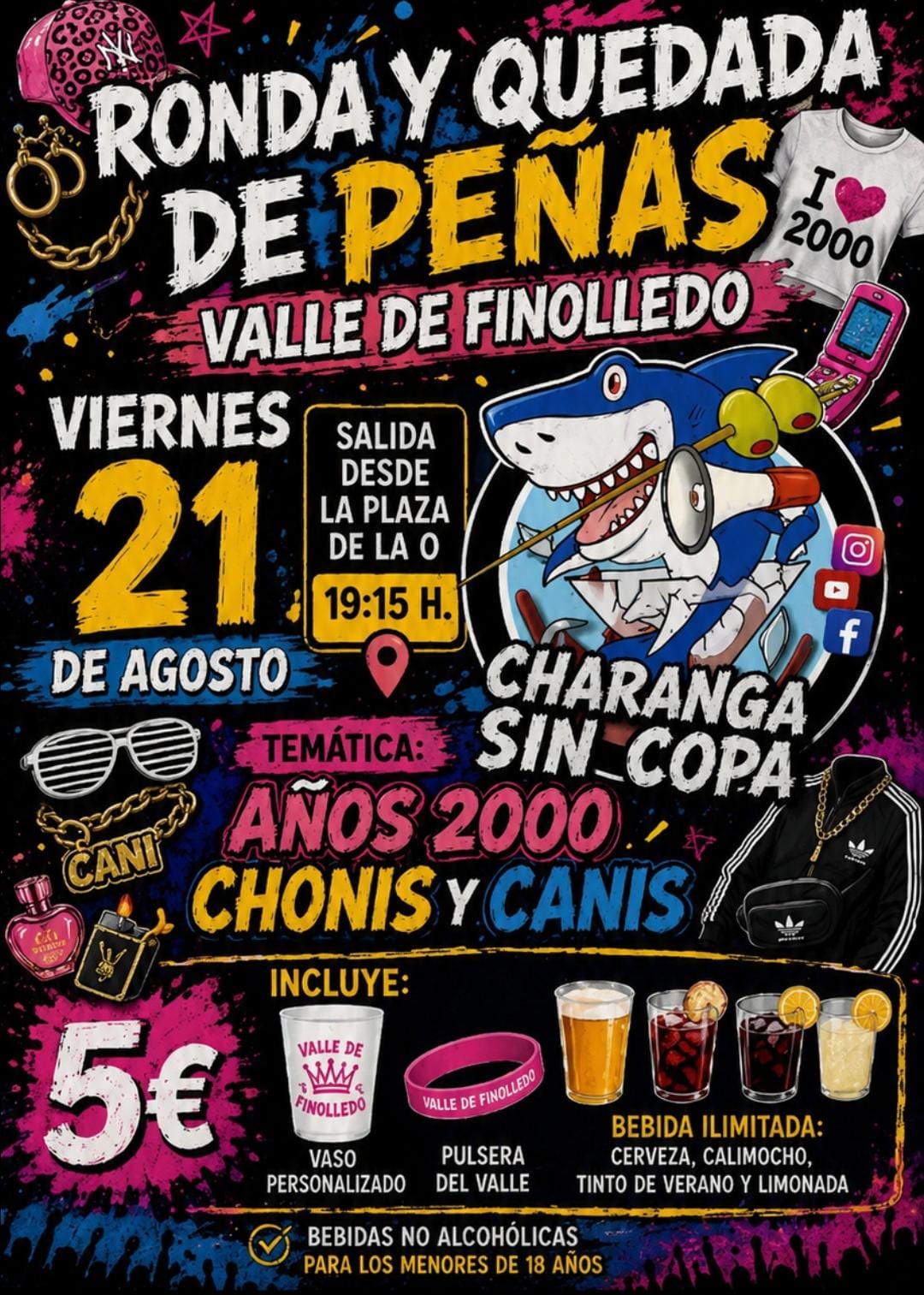 Cartel de la ronda de peñas.