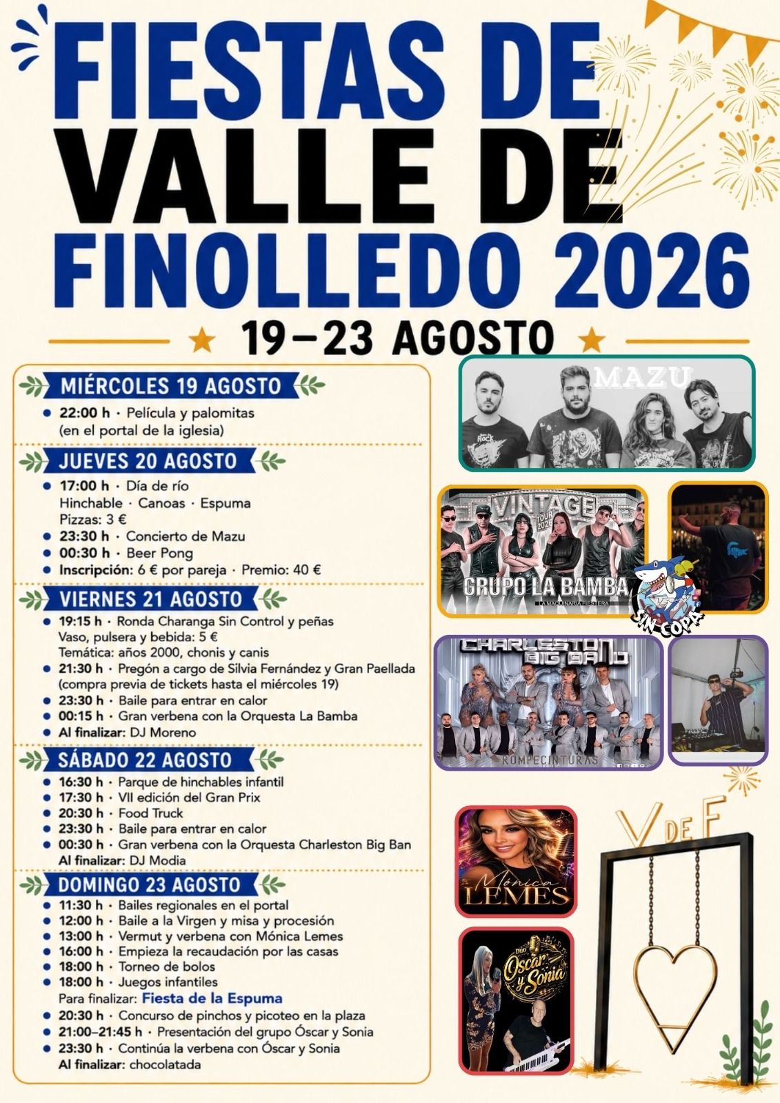 Programa de las fiestas.