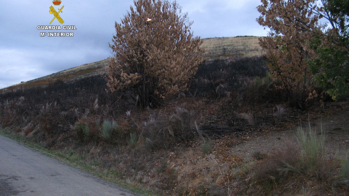 Localización de los incendios que protagonizó el investigado.