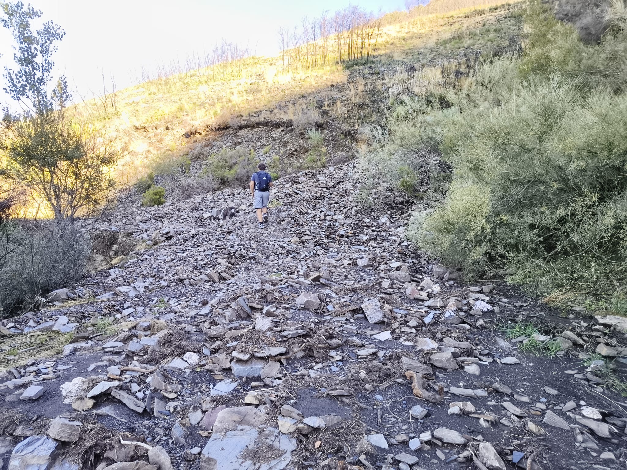 Los estériles bajaron hacia el pueblo y anegaron la pista. | MAR IGLESIAS