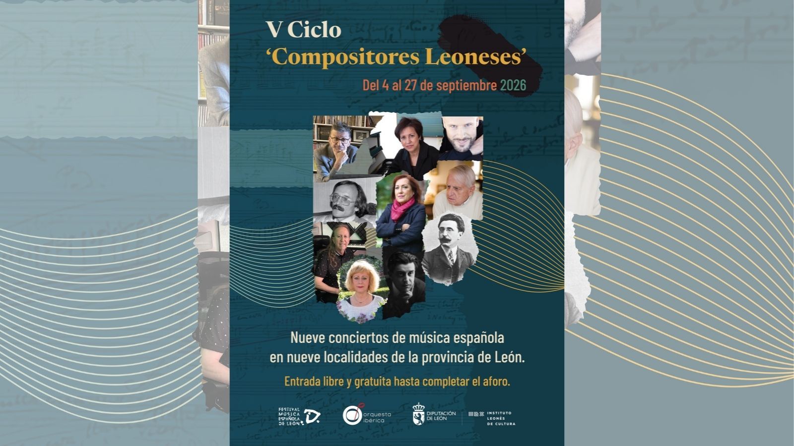 El cartel del V Ciclo de Compositores Leoneses.