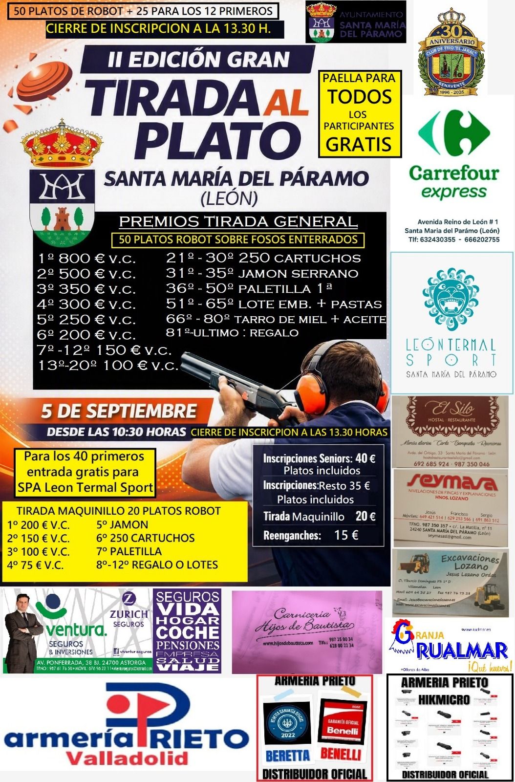 Cartel de la jornada del tiro al plato. Cartel de la jornada del tiro al plato.