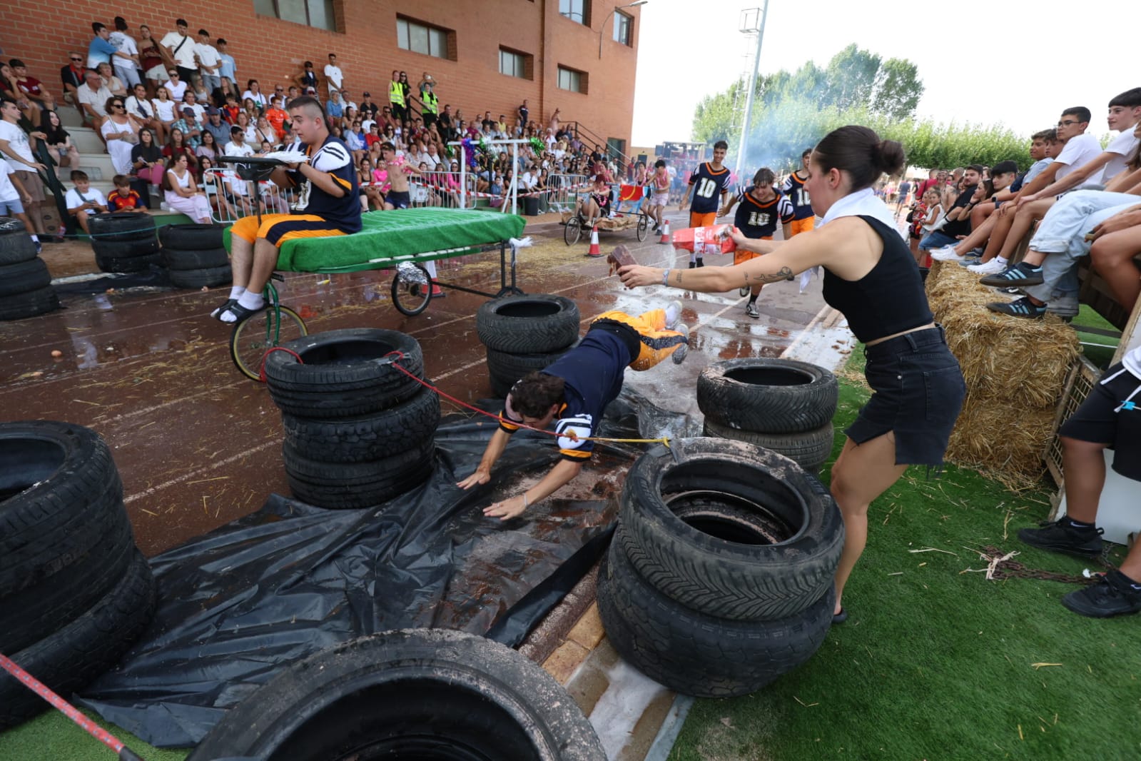Carrera de camas en Santa María del Páramo 
