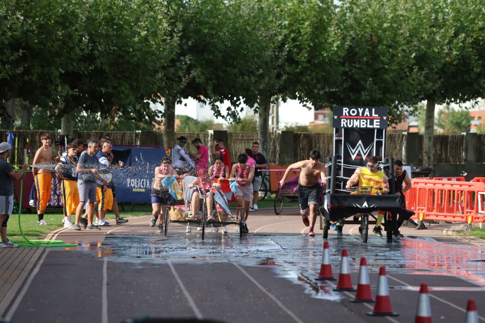 Carrera de camas en Santa María del Páramo 