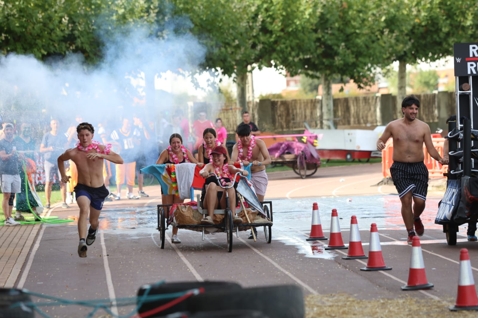Carrera de camas en Santa María del Páramo 