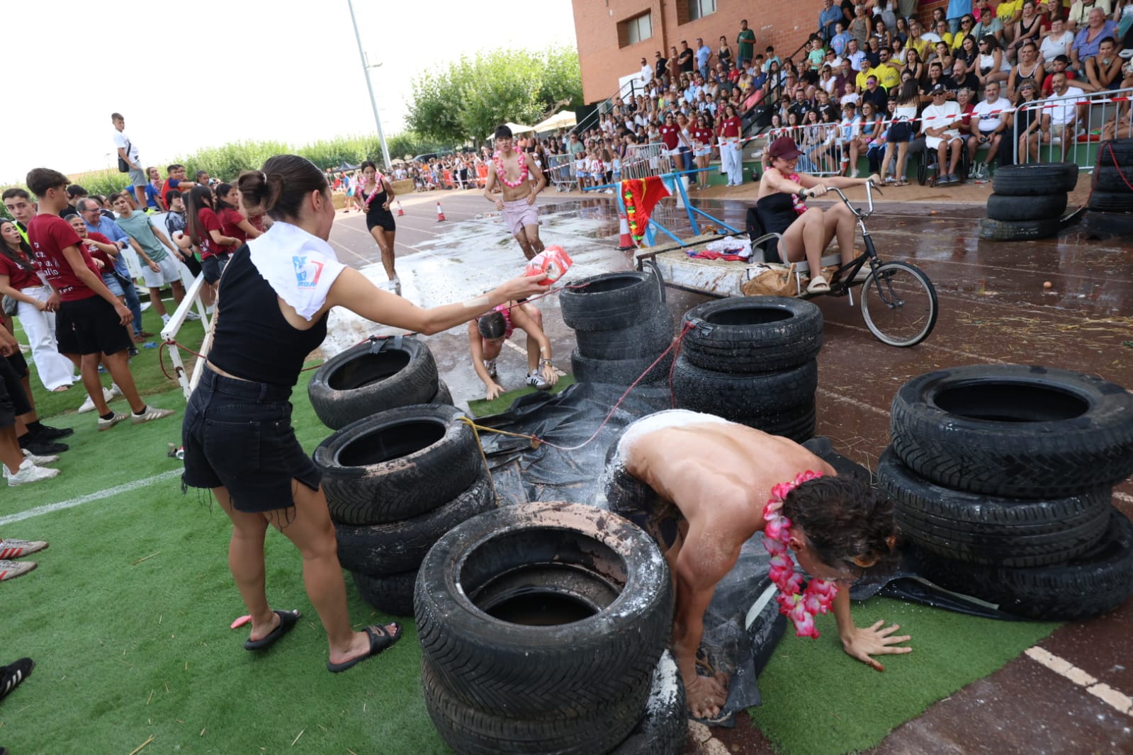 Carrera de camas en Santa María del Páramo 