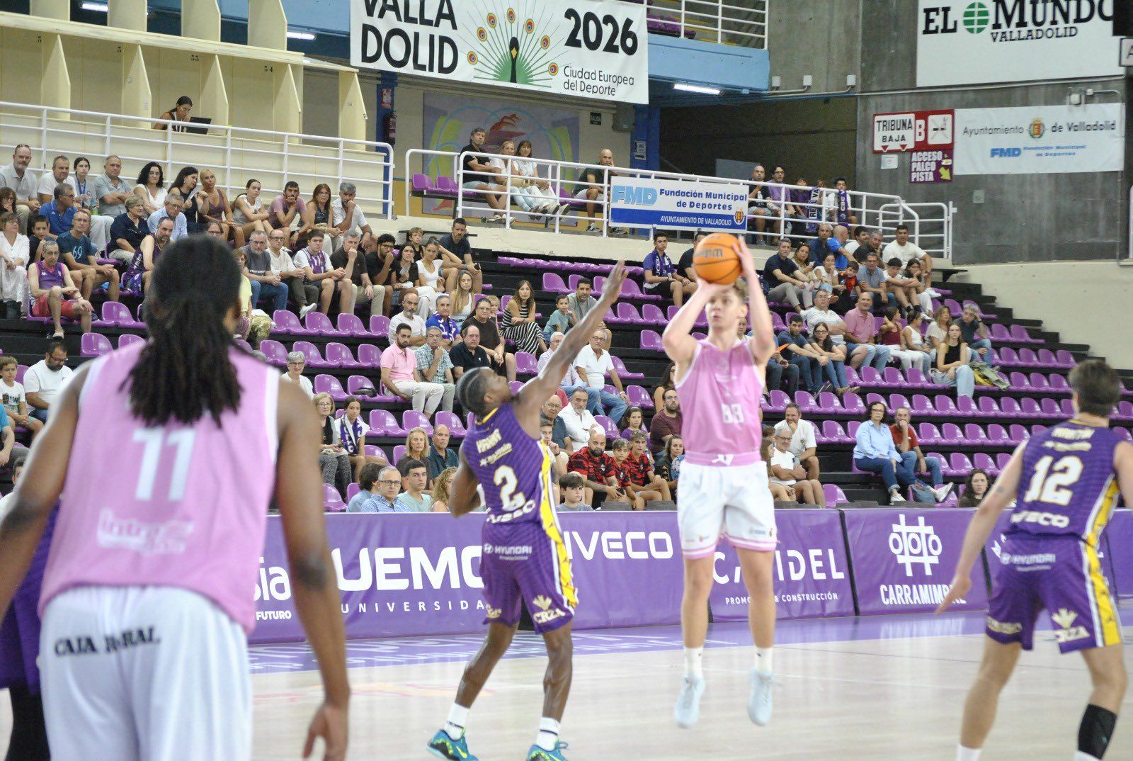 Uno de los momentos del partido en el Polideportivo Pisuerga. CPSDP Uno de los momentos del partido en el Polideportivo Pisuerga. CPSDP