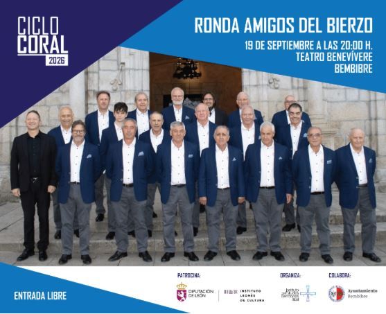 El teatro Benevívere de Bembibre acogerá el concierto de la Ronda de Amigos del Bierzo.