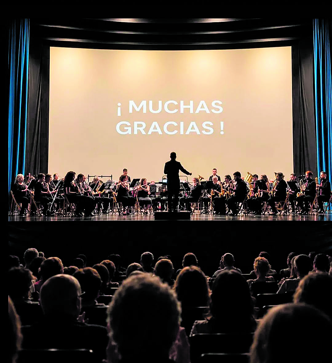 Mensaje que recogía la última imagen del concierto de celebración del XXV Aniversario de la Banda de Música de Cistierna, en sus recientes fiestas.