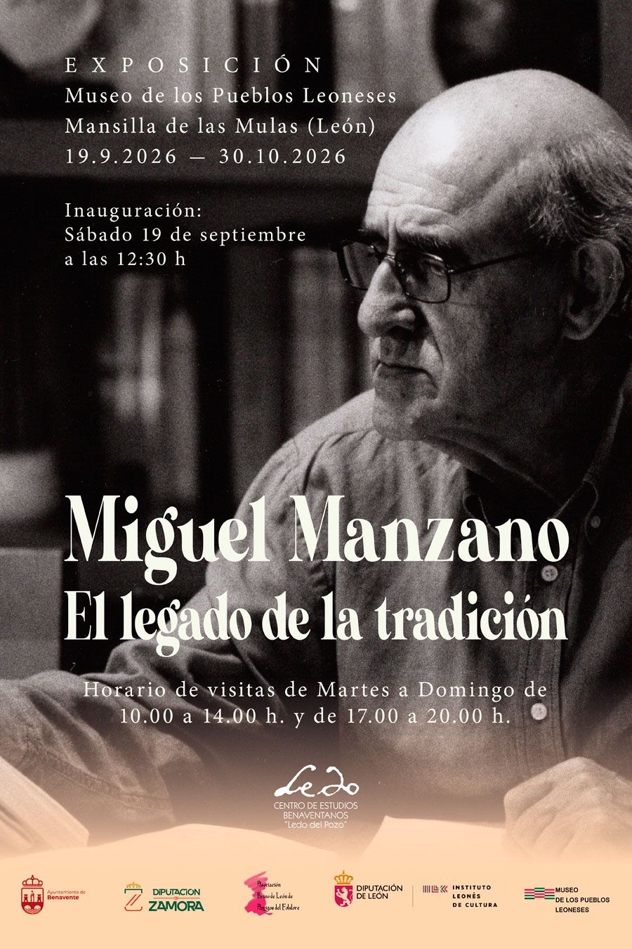 El cartel de la exposición en honor a Miguel Manzano. El cartel de la exposición en honor a Miguel Manzano.
