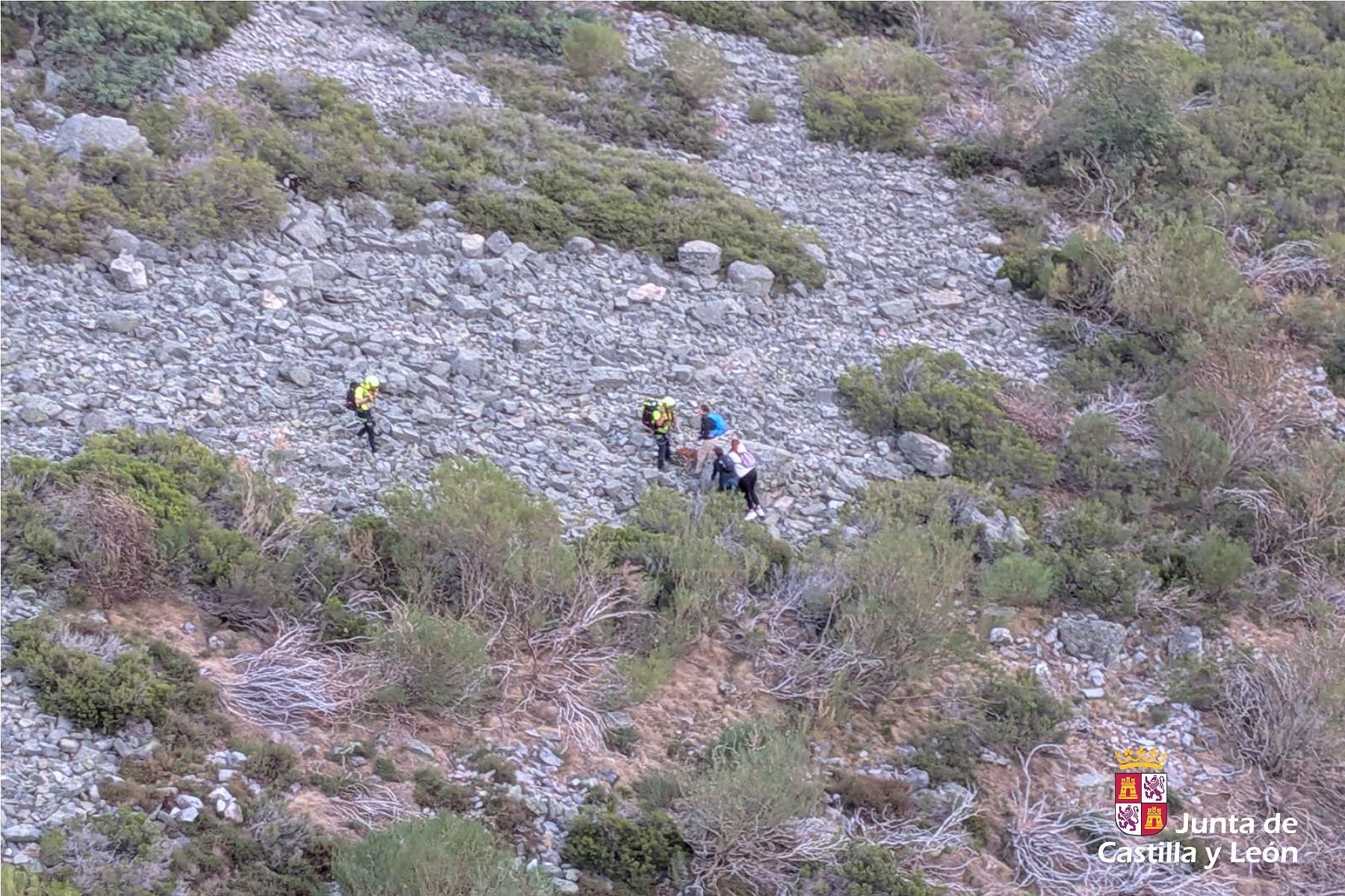 Imagen del rescate en el Catoute.