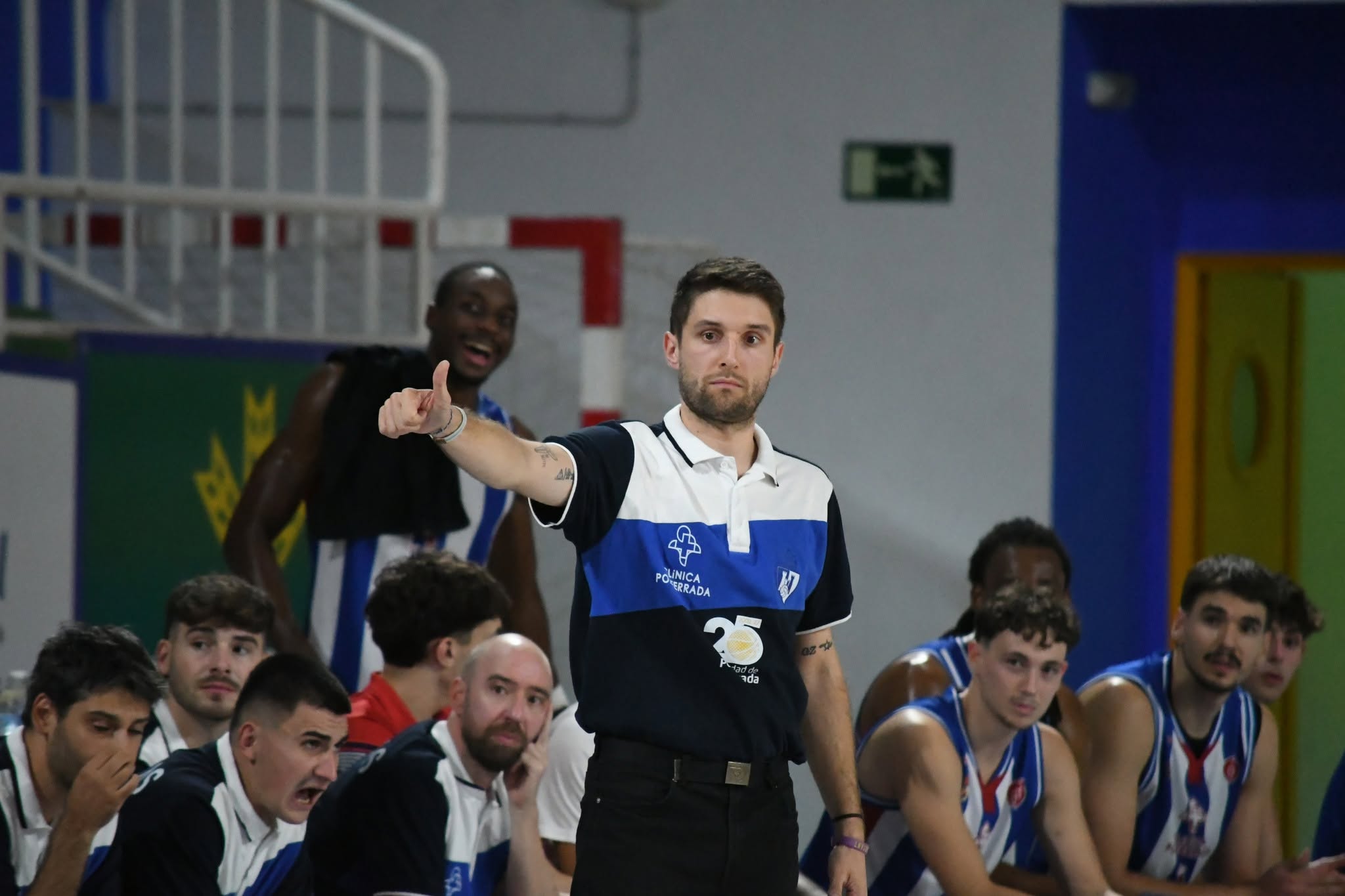 Samu Conde durante el último partido de Copa de España en el Lydia Valentín. REDBLANQUIAZUL Samu Conde durante el último partido de Copa de España en el Lydia Valentín. REDBLANQUIAZUL