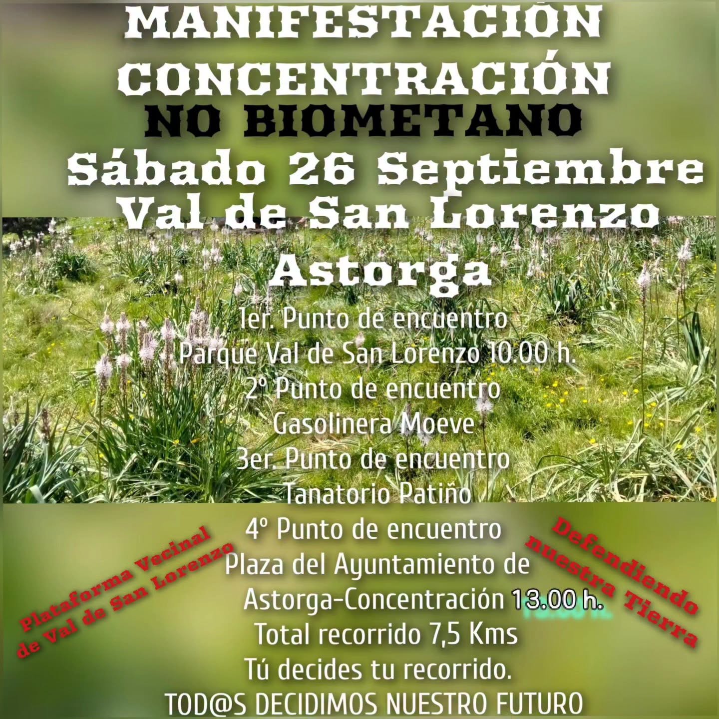Cartel de la marcha de la protesta convocada para este sábado. | L.N.C.