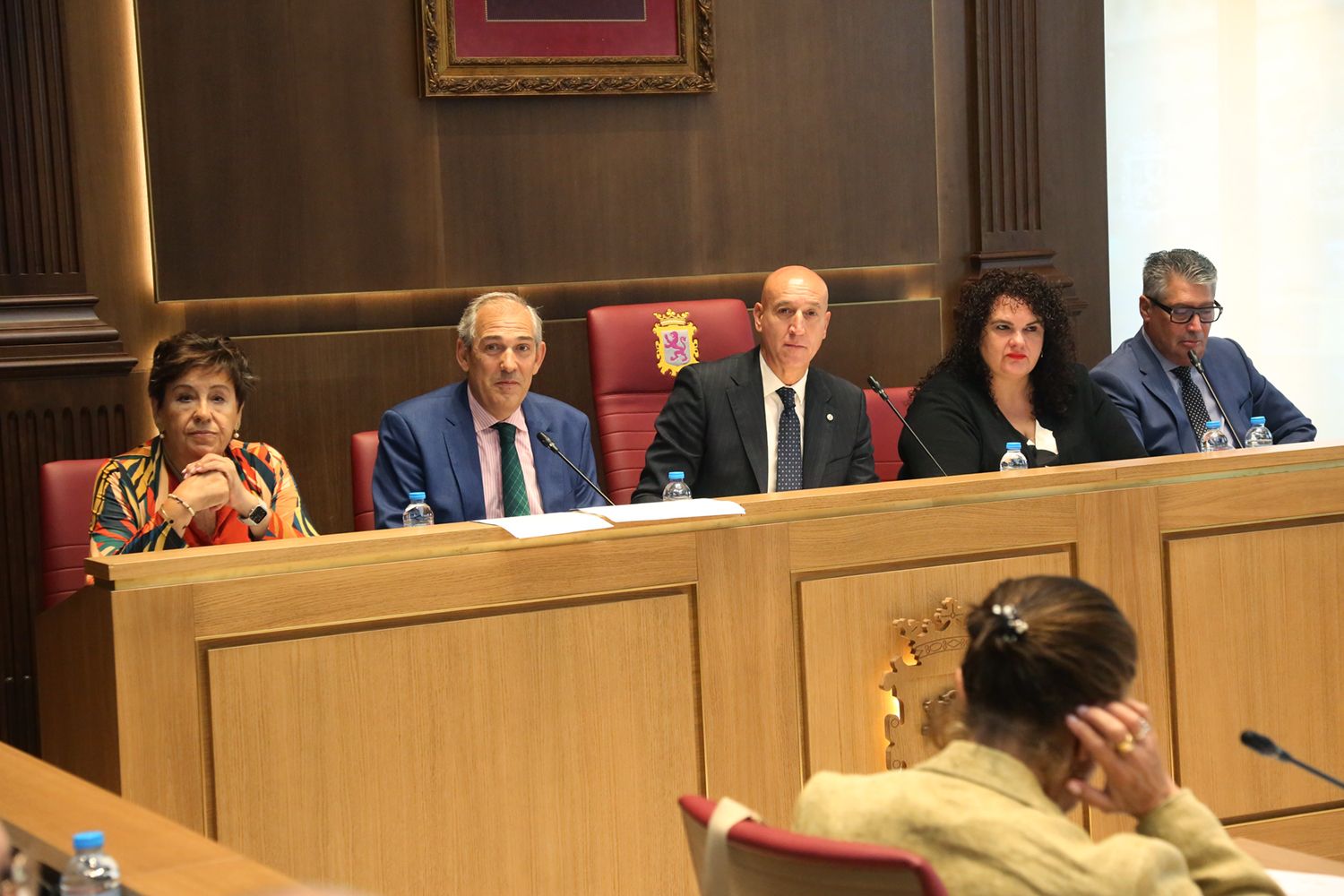 Un instante del pleno de septiembre en el Ayuntamiento de León.