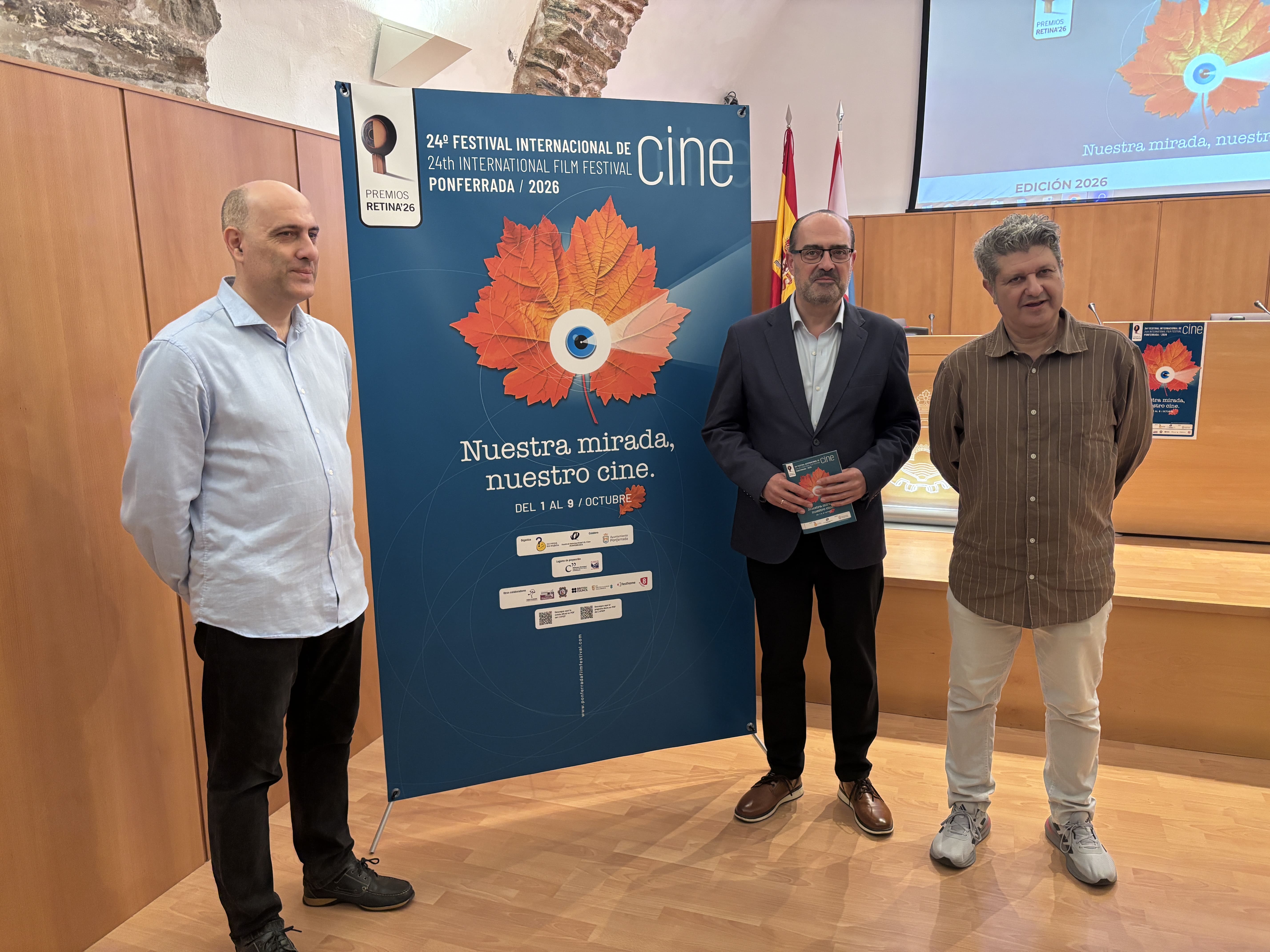 Antonio Morán (i), Marco Morala (centro) y Antonio Donís (d) en la presentación del festival. | JAVIER FERNÁNDEZ