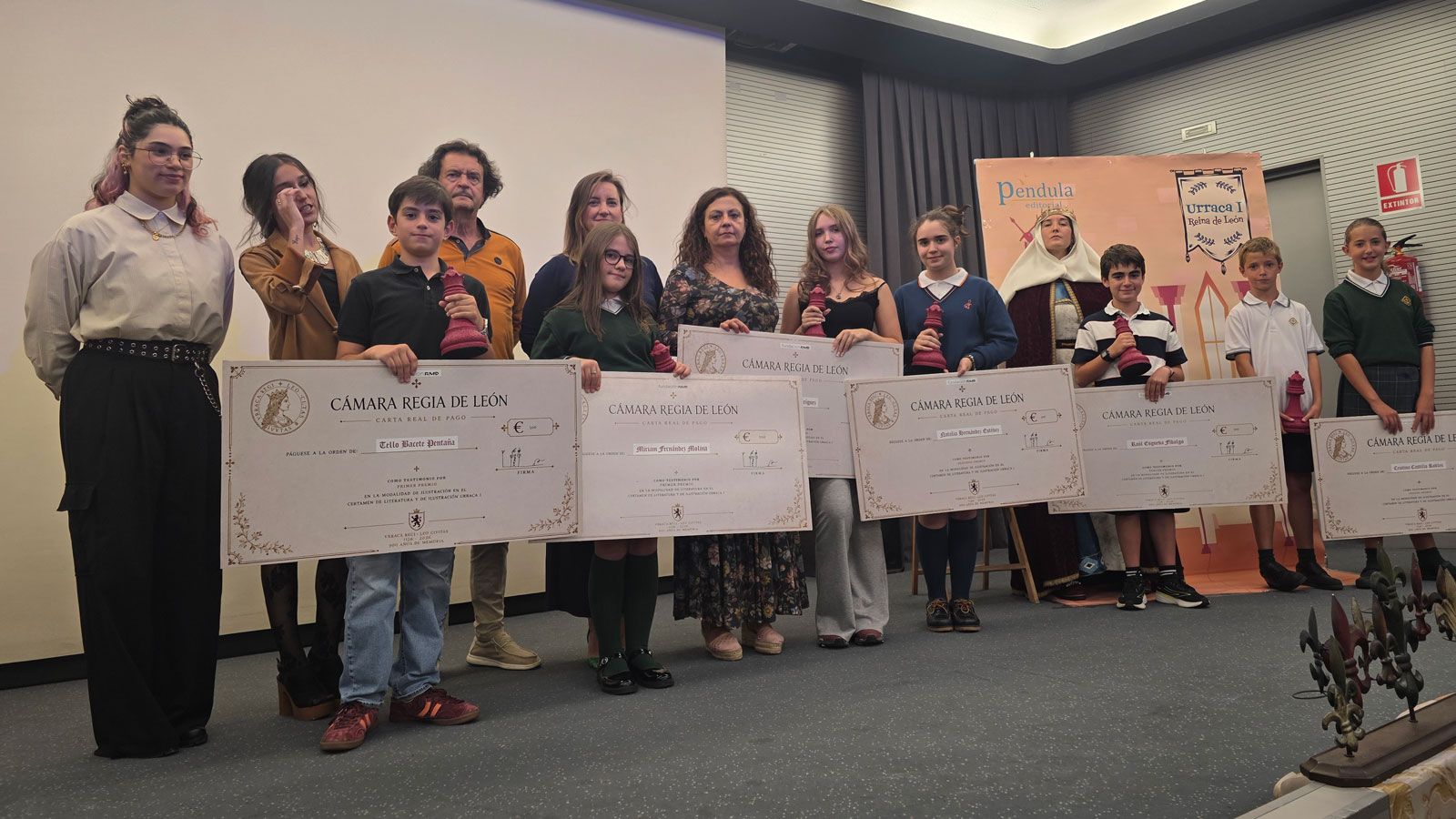 Los ganadores en la primera edición del Certamen Urraca I de León. | L.N.C