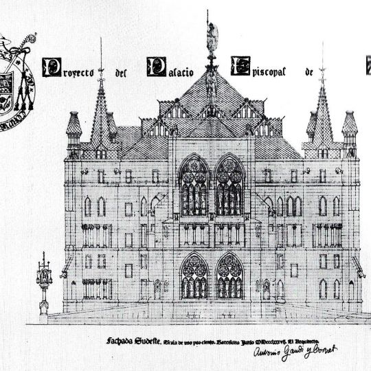 Primer Proyecto del Palacio Episcopal de Astorga (año 1887). Primer Proyecto del Palacio Episcopal de Astorga (año 1887).