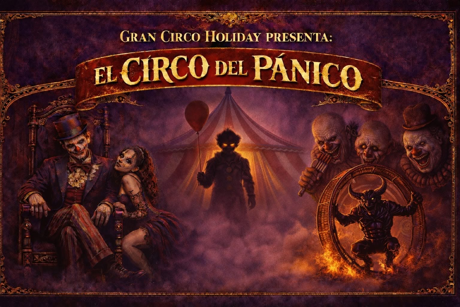 El Circo del Pánico, la propuesta más terrorífica del Circo Holiday. | GRAN CIRCO HOLIDAY