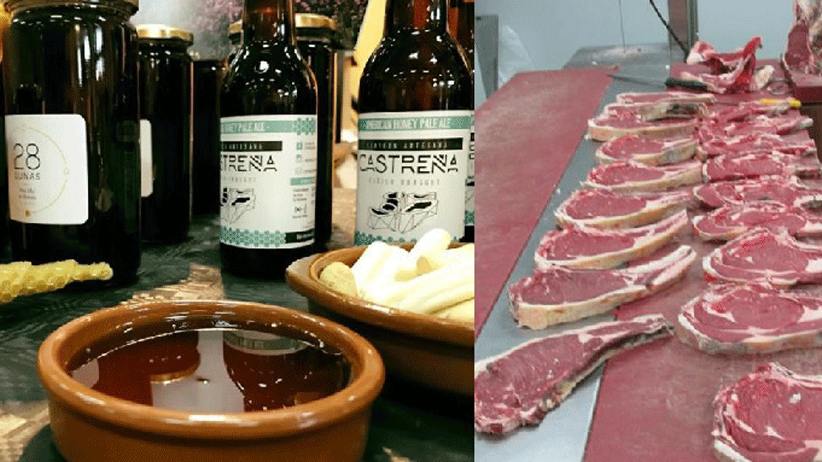 Las cervezas la miel y los productos cárnicos del valle de Fornela.