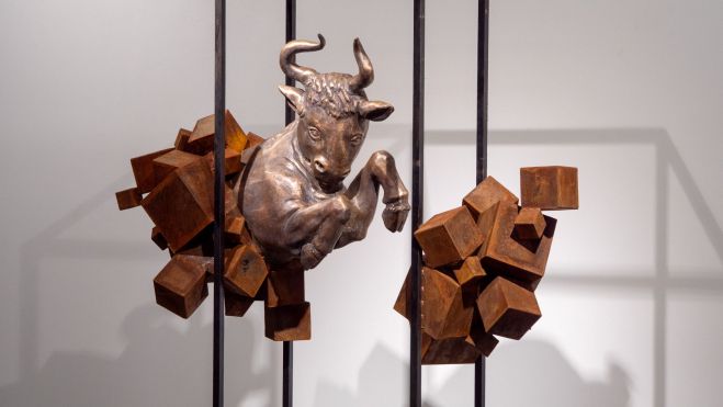 La obra ‘Tauro’ está presente en la exposición de Ármaga.VICENTE GARCÍA La obra ‘Tauro’ está presente en la exposición de Ármaga.VICENTE GARCÍA
