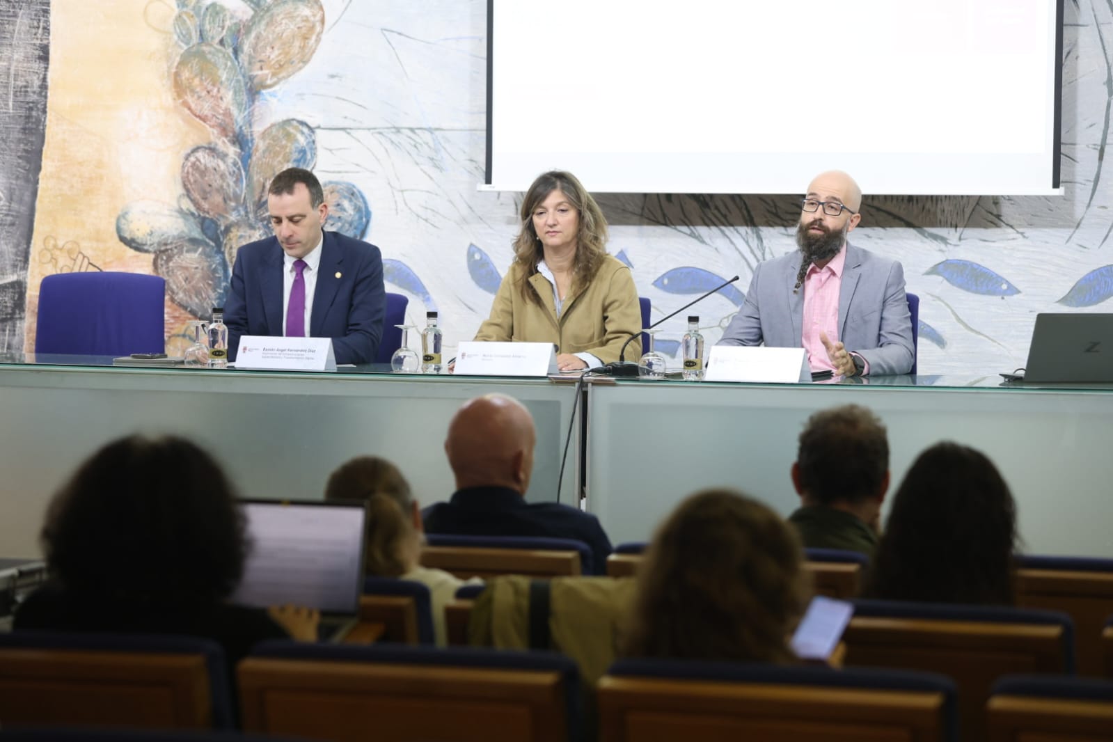 Ramón Ángel Fernández, Nuria González y Francisco Javier Rodríguez Lera. | FERNANDO OTERO