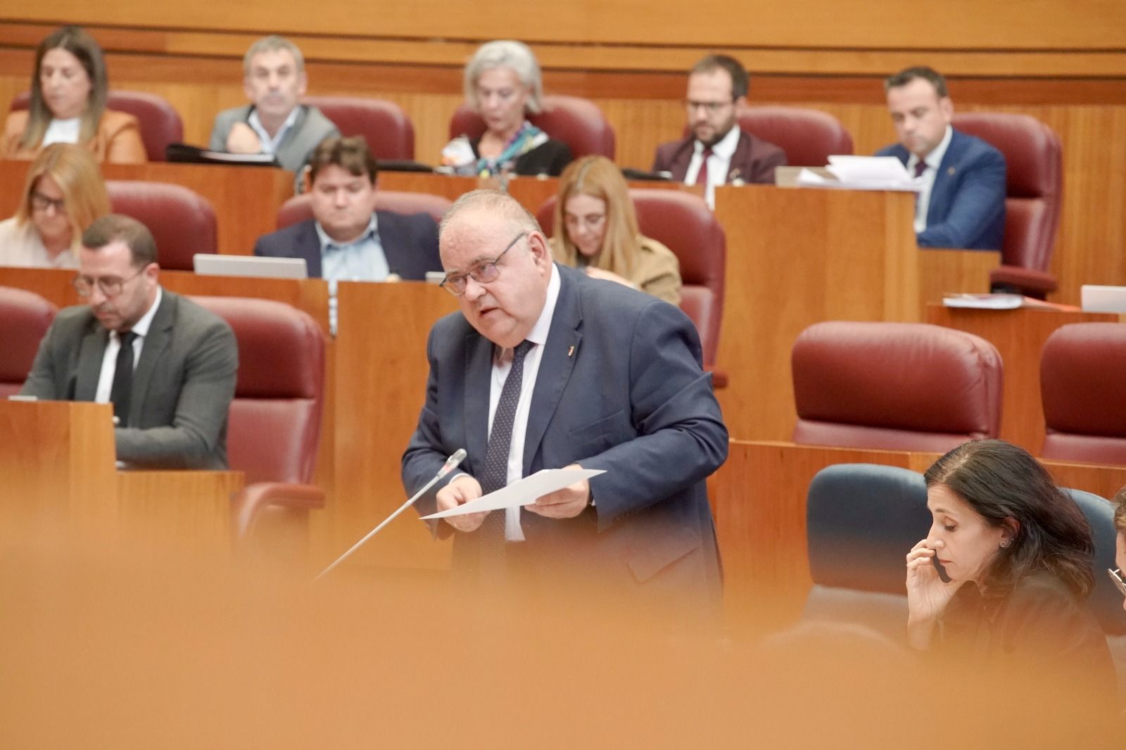 El consejero de Sanidad, Alejandro Vázquez, interviene en el pleno de las Cortes. | ICAL