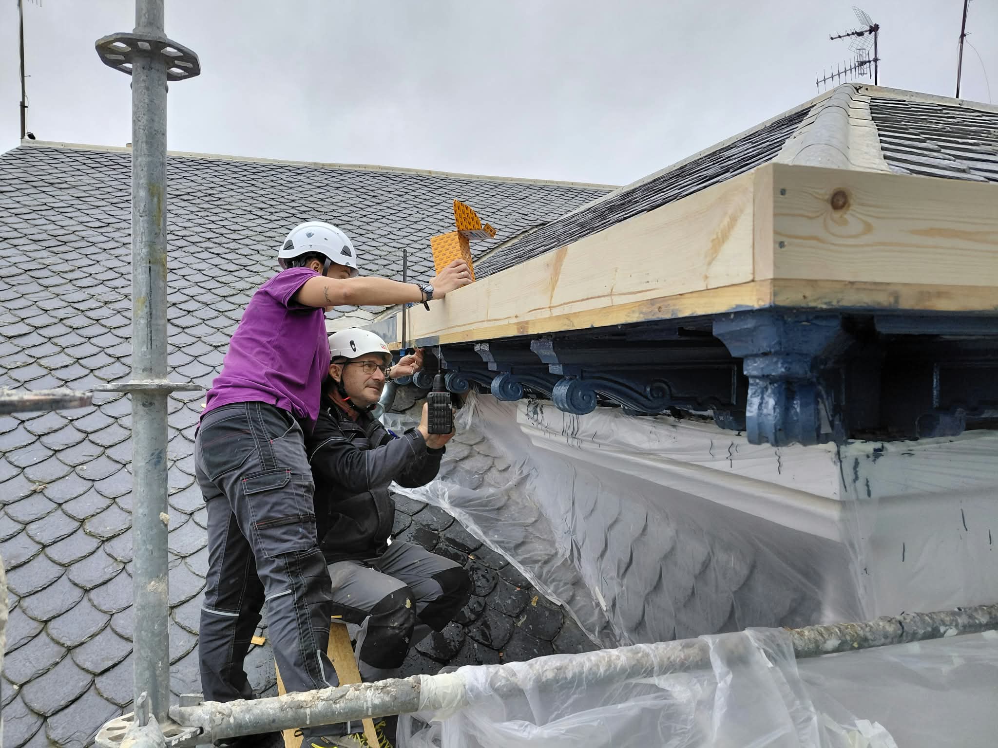 Avance de la restauración del tejado de la Casa Doña Josefina. | L.N.C.
