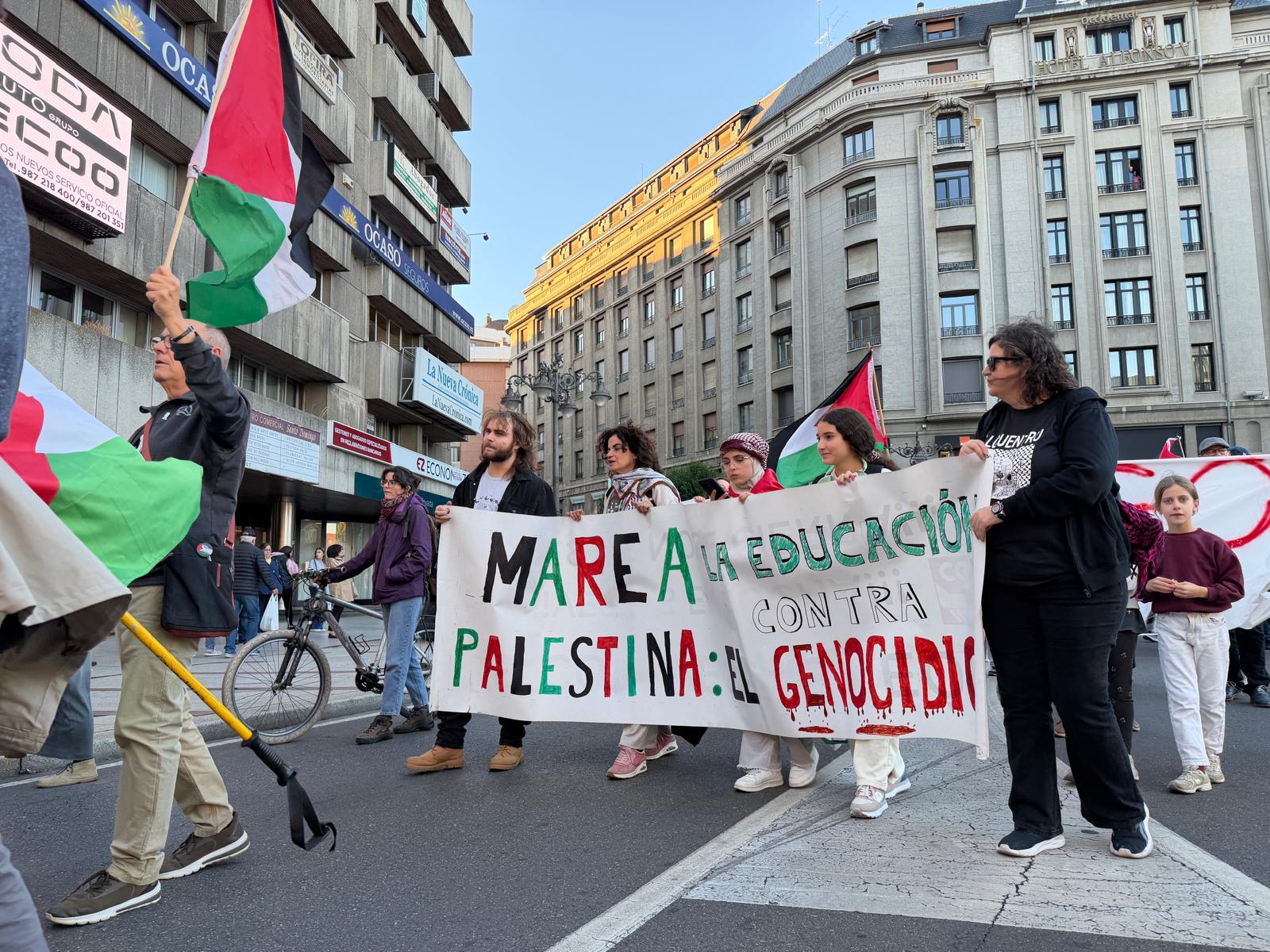 Las protestas en favor de Palestina vuelven a las calles de León