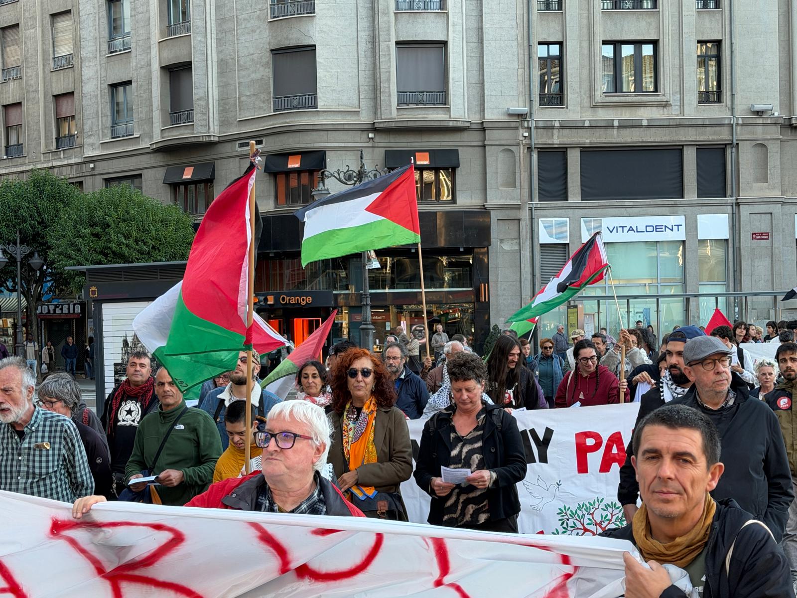 Las protestas en favor de Palestina vuelven a las calles de León 
