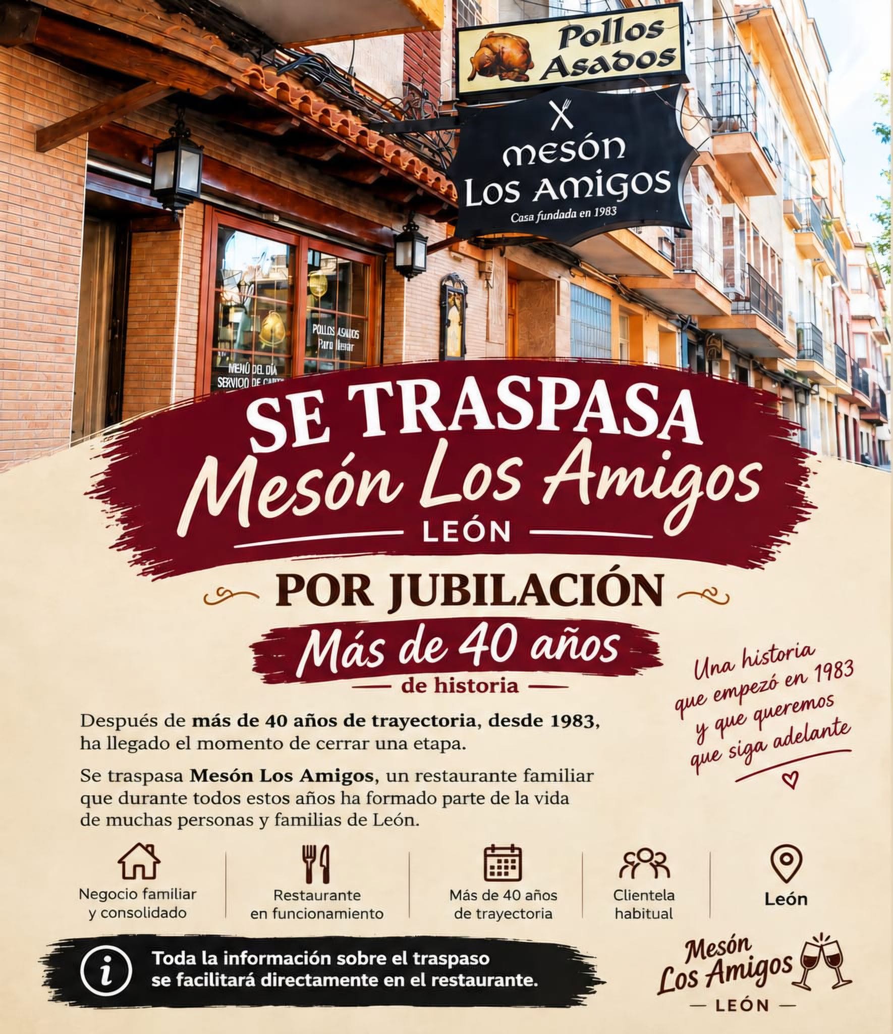 Los responsables de Los Amigos, abierto desde 1983 en la calle Pendón de Baeza, traspasan el negocio por jubilación. | L.N.C.