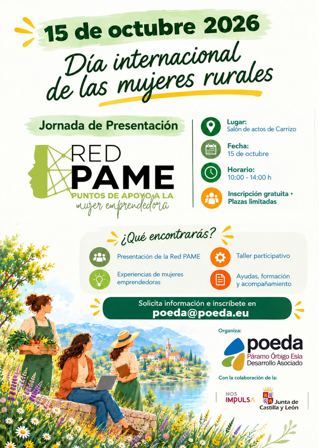 Cartel de la Jornada en Carrizo.