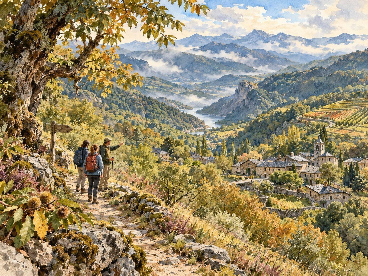 Senderistas comprometidos con la conservación del Bierzo.