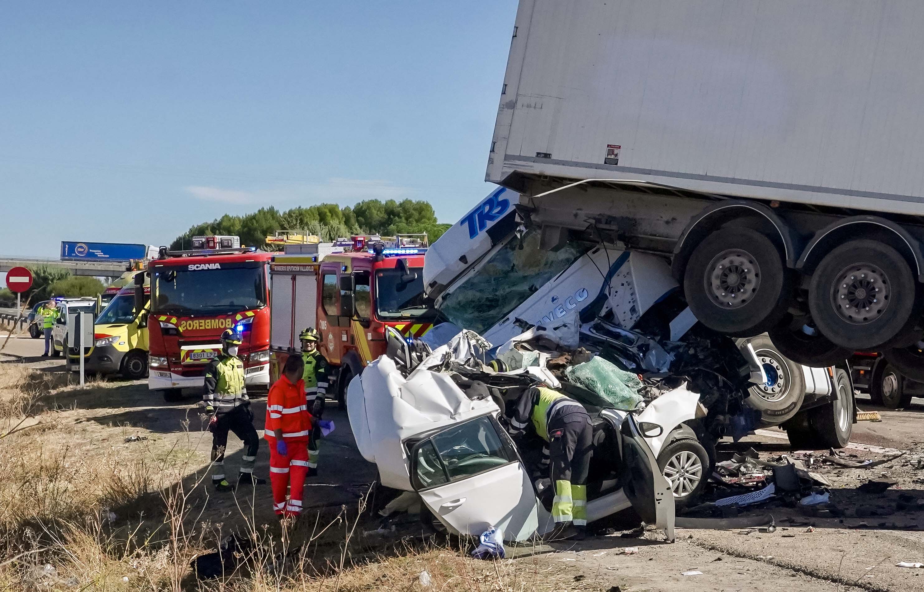 Accidente en la A-62 en Valladolid. | ICAL