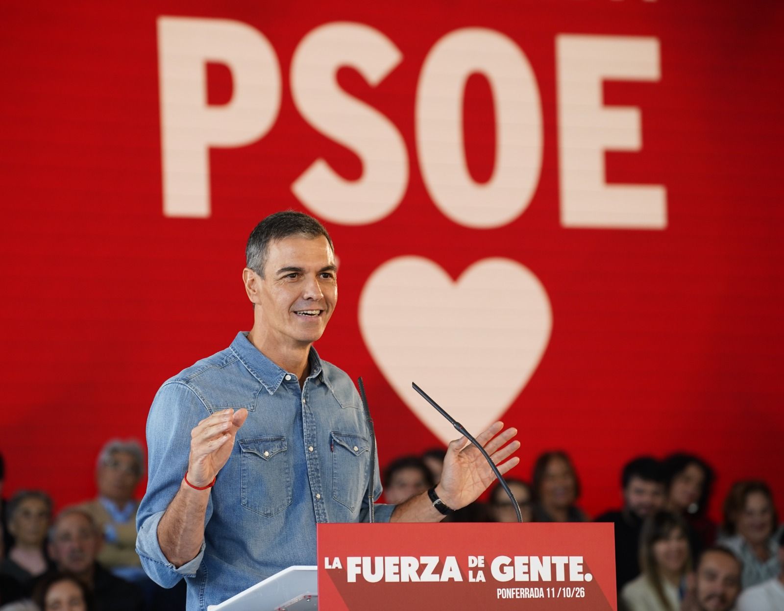 Mitin de Pedro Sánchez en Ponferrada.