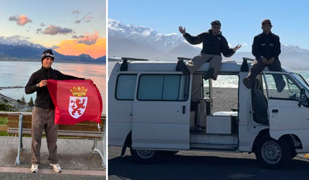 El leonés Javier Cachán y el madrileño Nizan Díaz viven actualmente en Kaikoura. | L.N.C.