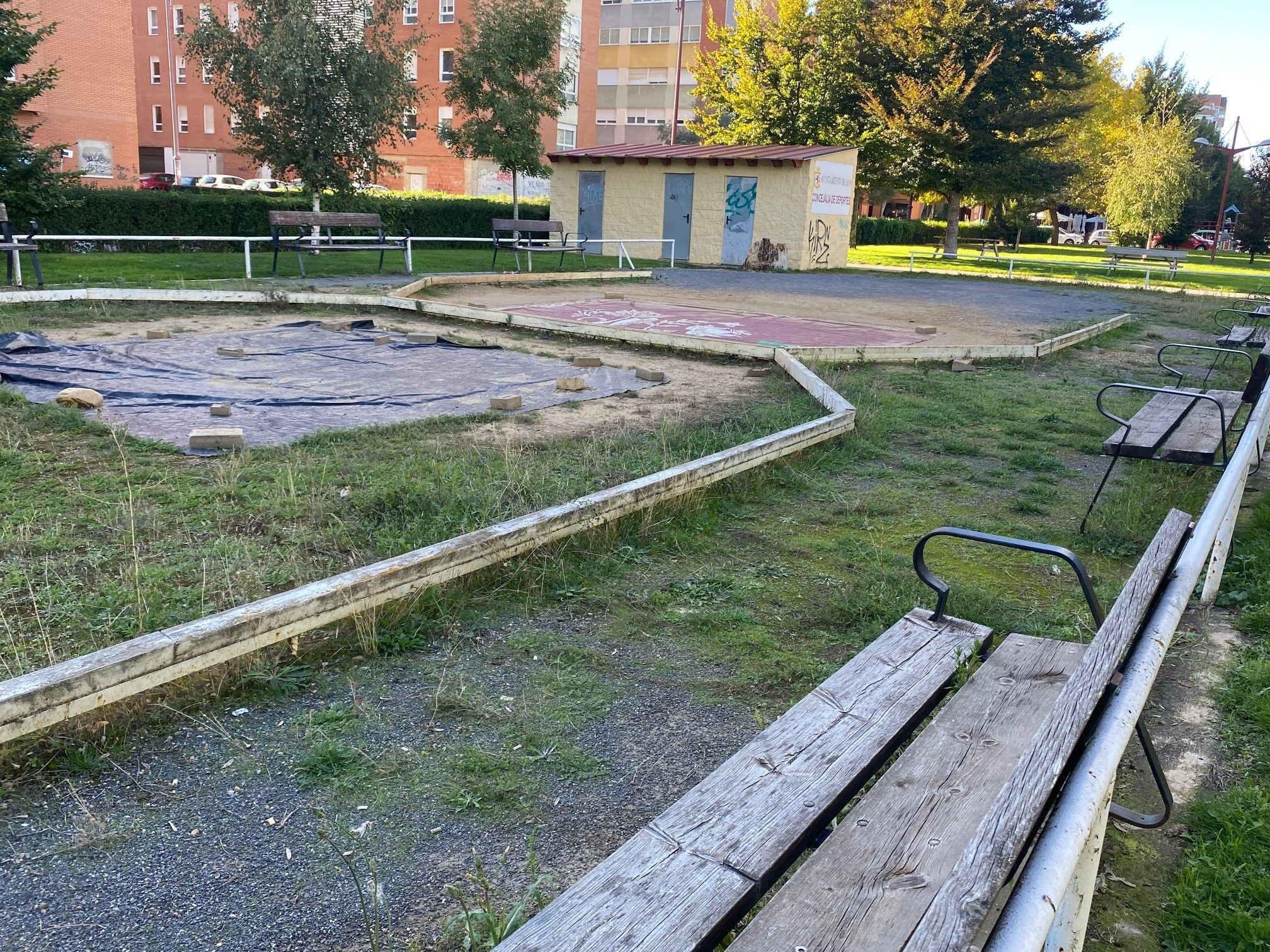 Estado de la bolera del Polígono 58 en León. | L.N.C.