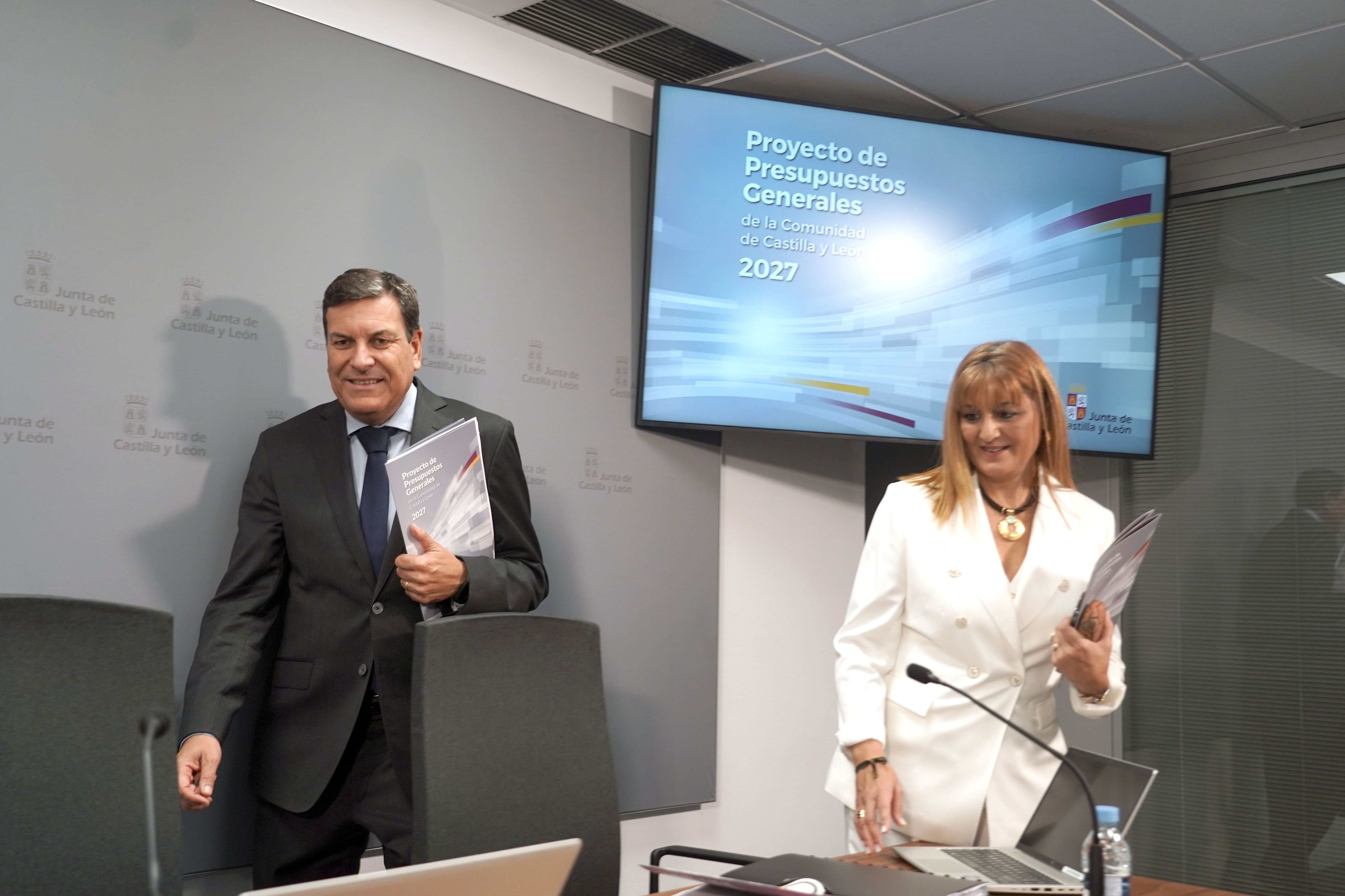Presentación del proyecto de presupuestos de la Junta de Castilla y León para 2027. | RUBÉN CACHO (ICAL) Presentación del proyecto de presupuestos de la Junta de Castilla y León para 2027. | RUBÉN CACHO (ICAL)