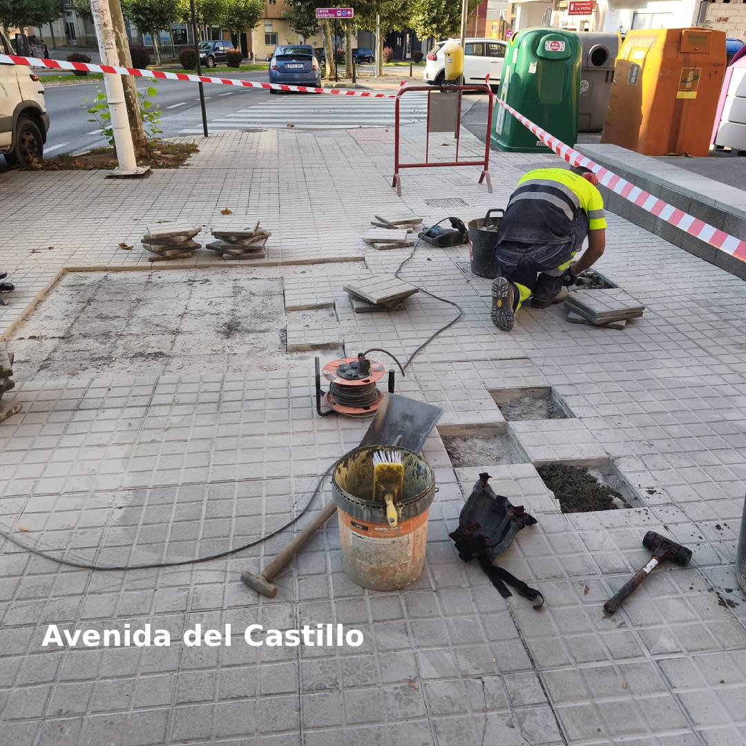 Obras ejecutadas en la Avenida del Castillo.