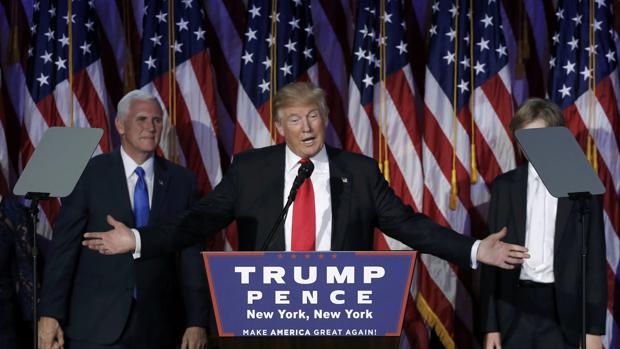 Trump, en su primera intervención tras vencer en las elecciones presidenciales. | ABC.ES