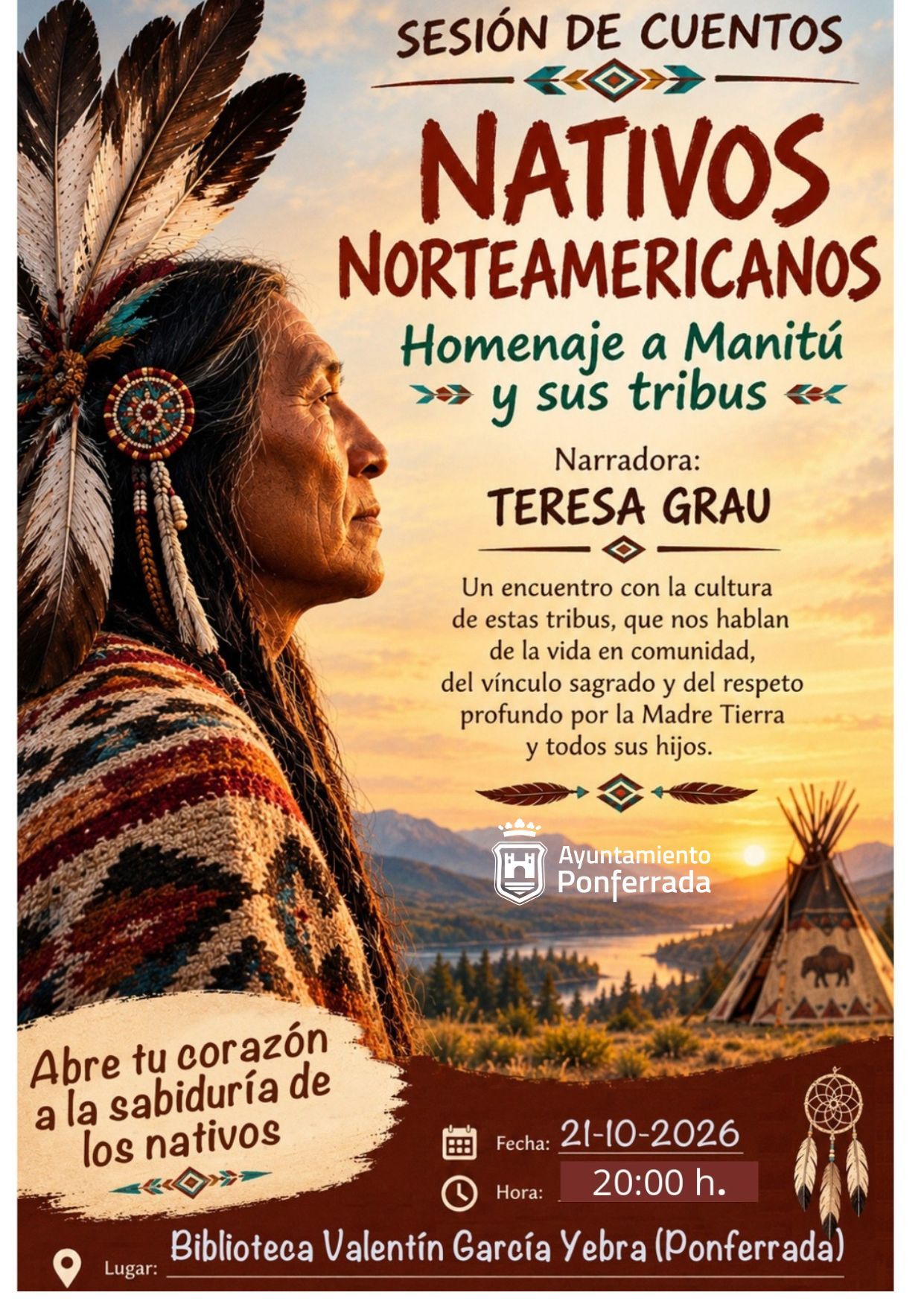 Cartel de la sesión de cuentos.