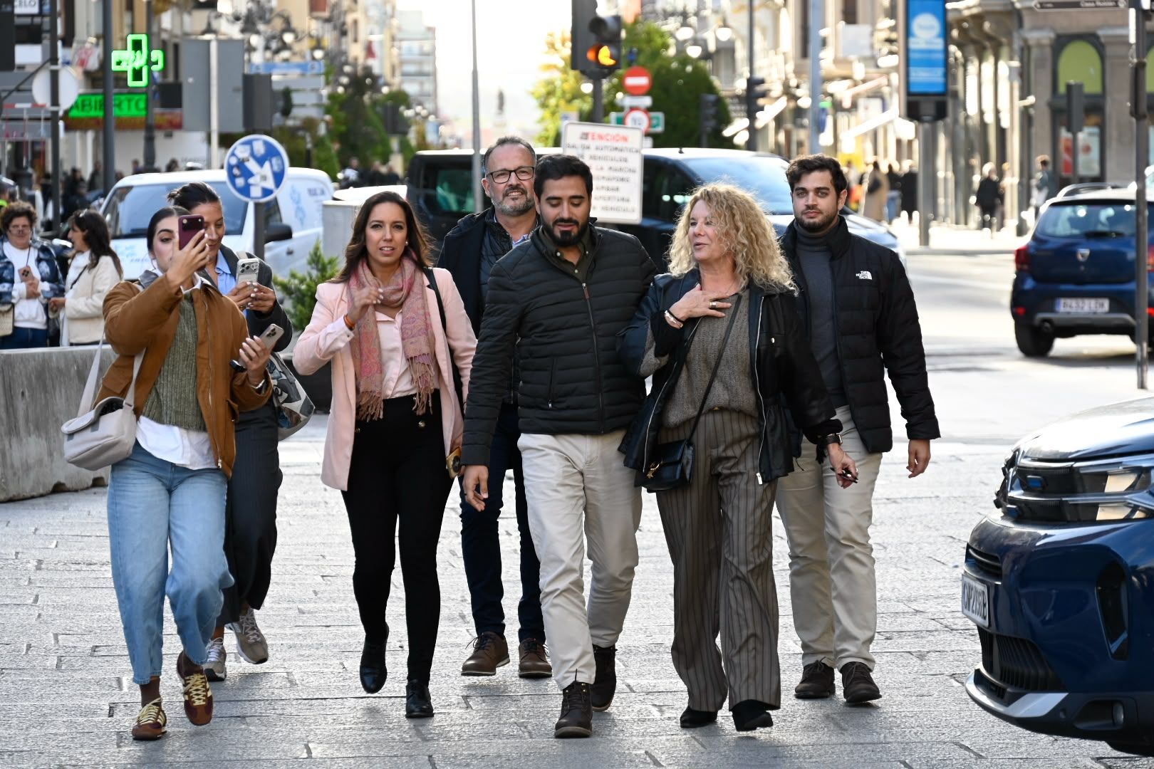 Alvise Pérez, a su llegada este miércoles a la Plaza de Botines de León. | SAÚL ARÉN