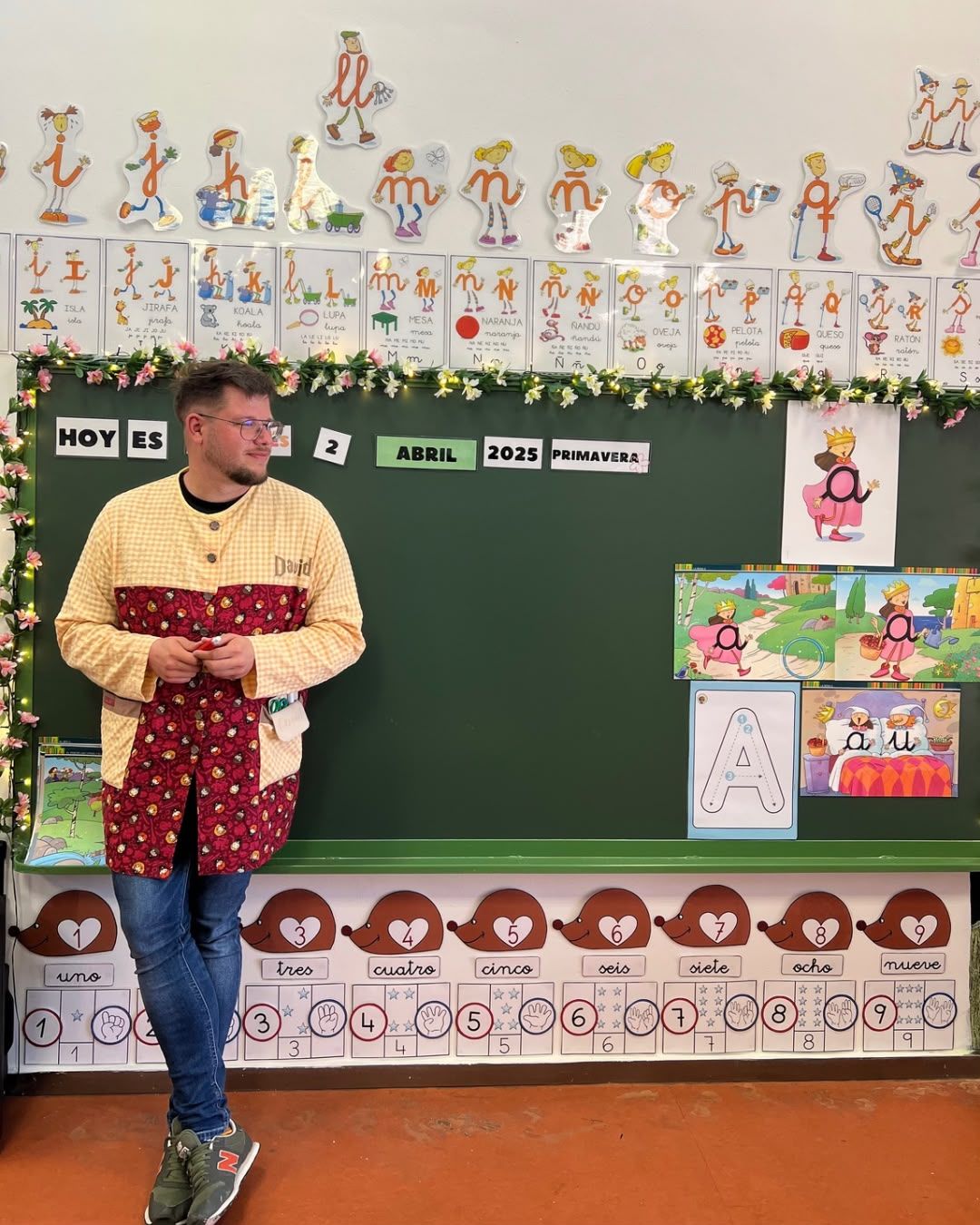 David en su clase.