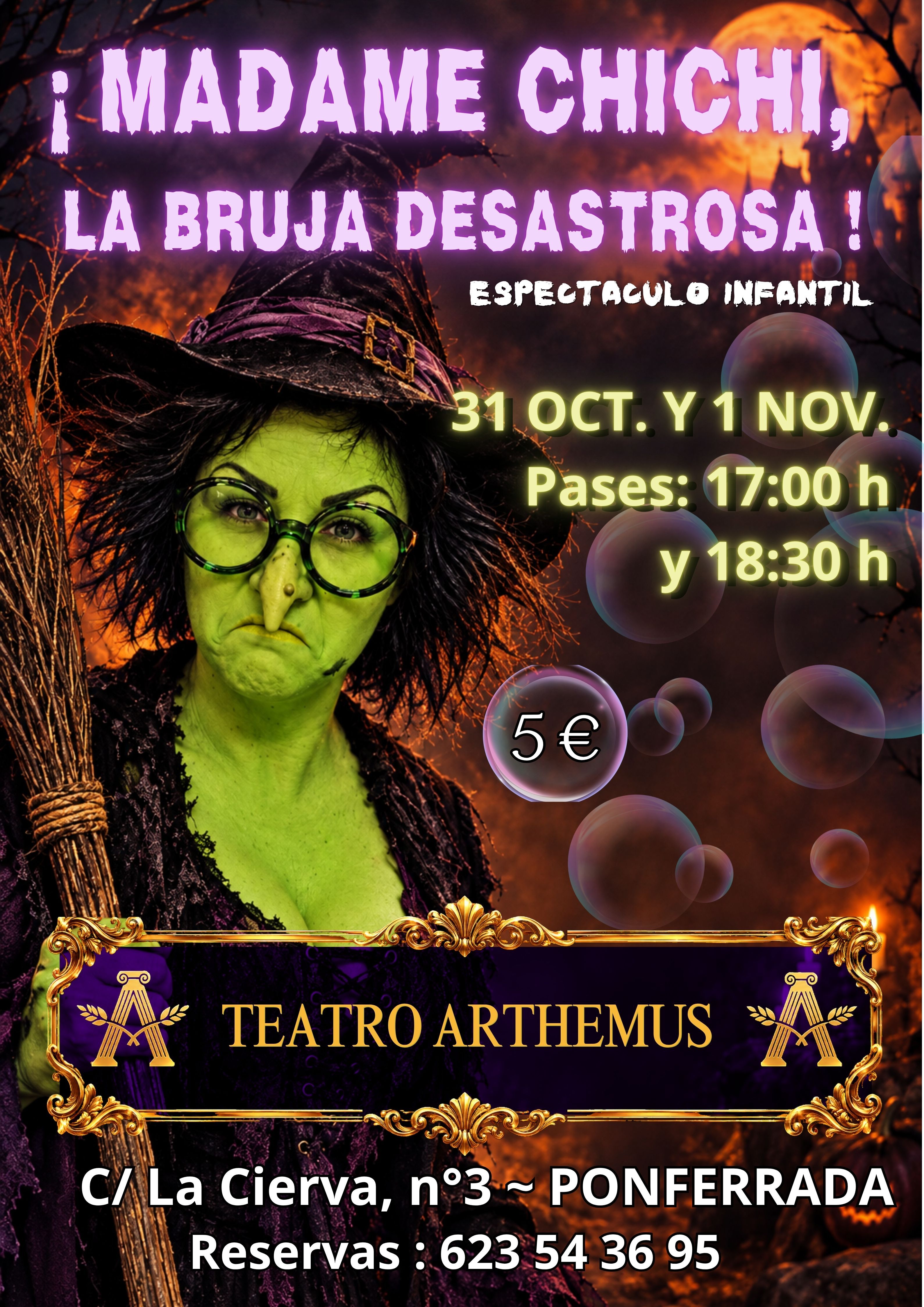 Cartel del espectáculo inaugural en el Teatro Arthemus.