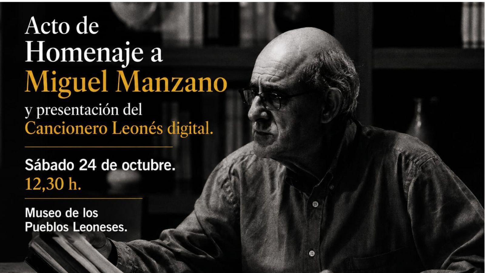 Un fragmento del cartel del homenaje a Miguel Manzano.