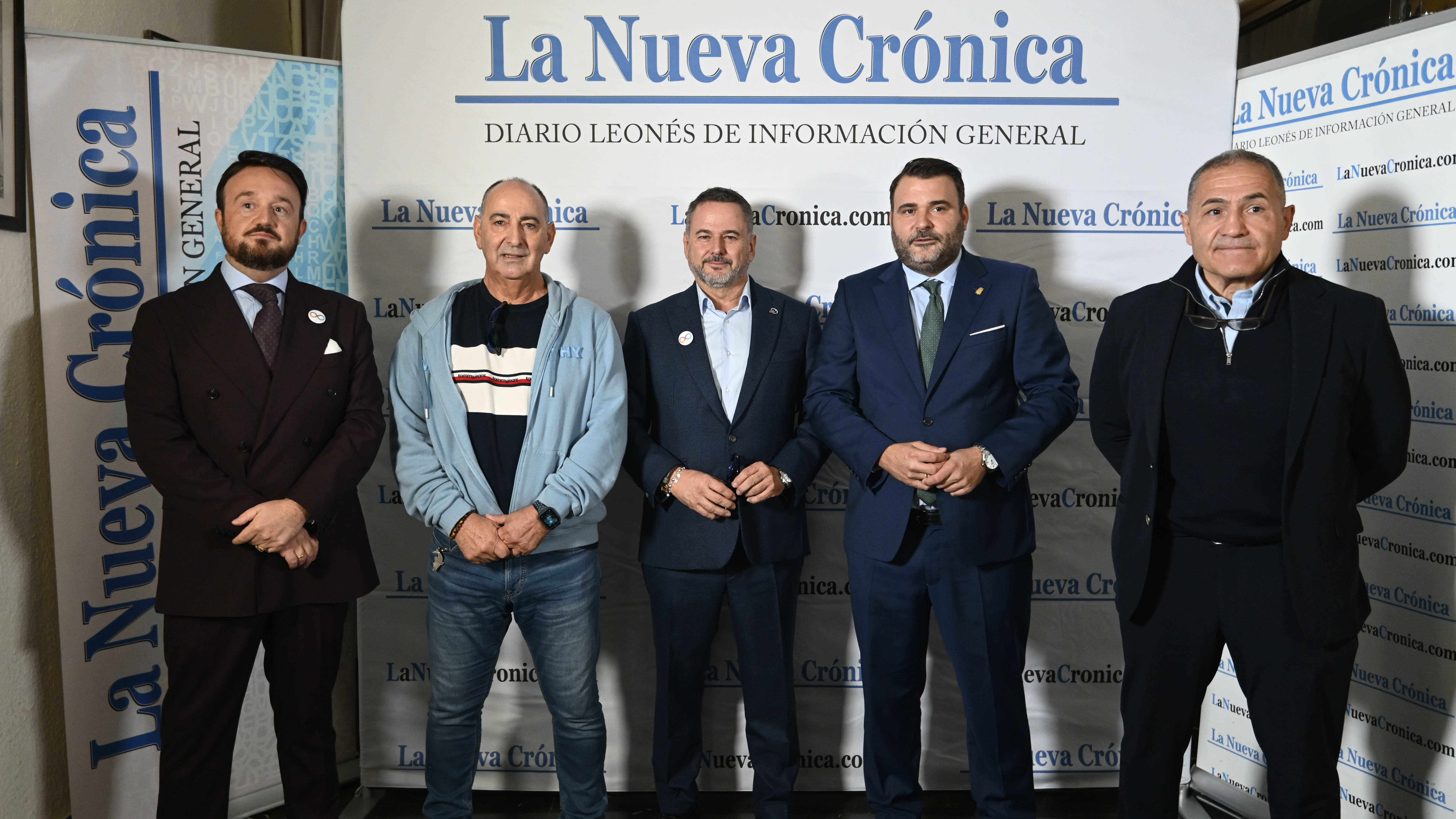 Álvaro Lesmes, Antonio Nicolás (USO), José Angel Crego, Jon Ander Fernández (concejal del Ayuntamiento de León) y Marco Antonio Martínez (USO)