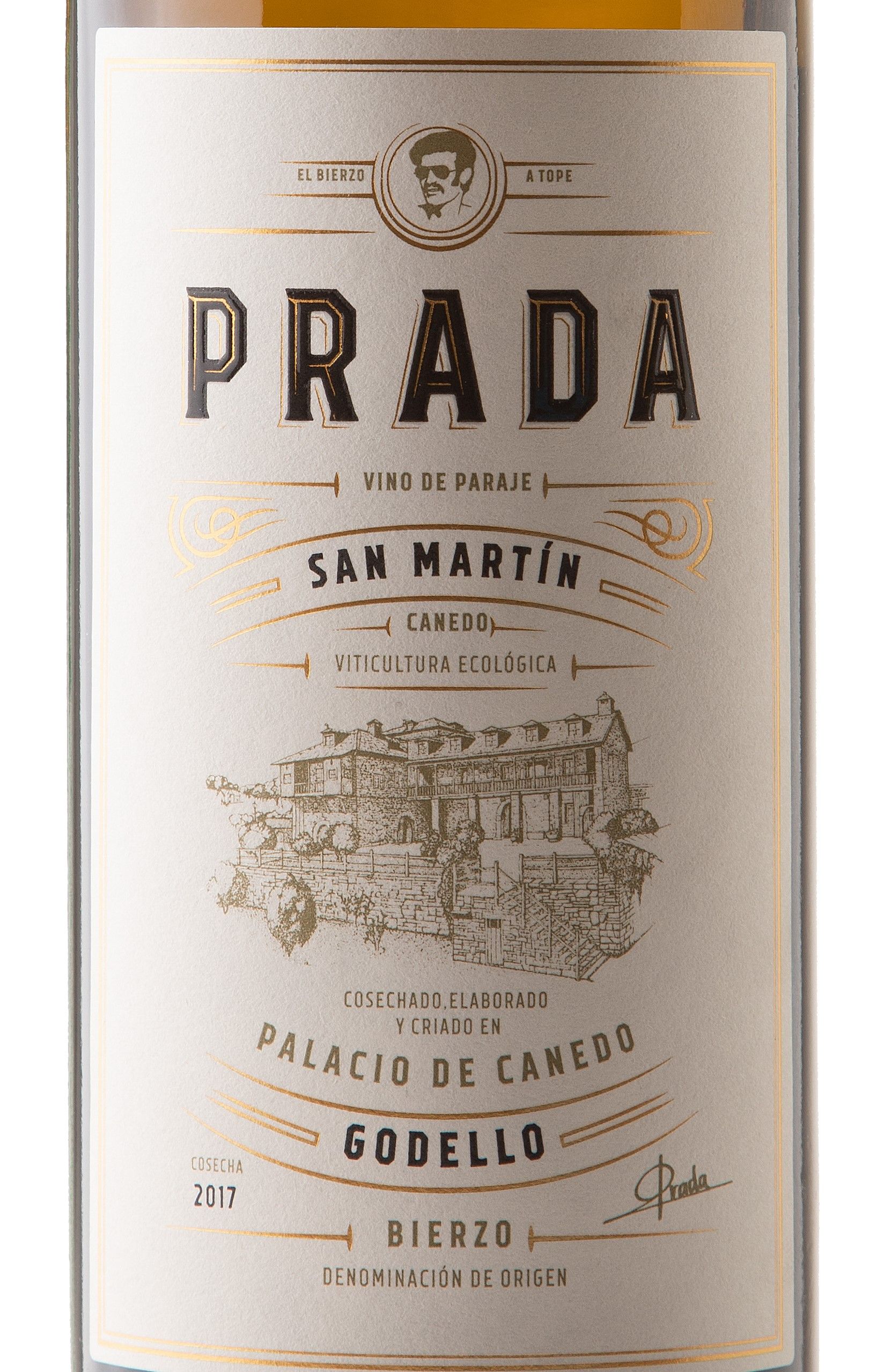 Etiqueta del vino premiado, San Martin Godello.
